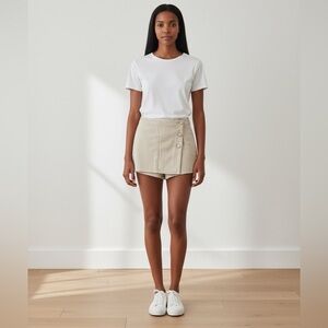 Stylish Cream Women's Skort